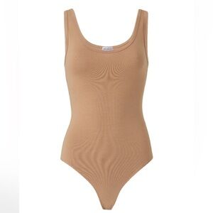 Ambitionist Everyday Classic Tank Bodysuit in Mocha Size Large